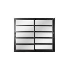 Janela de Aluminio de Correr 100x100cm 2 Folhas com Vidro Liso Esquadr