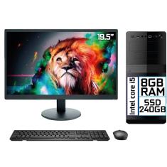 Computador Completo Intel Core i5 8GB SSD 240GB Monitor LED 19.5&quot; HDMI EasyPC Go
