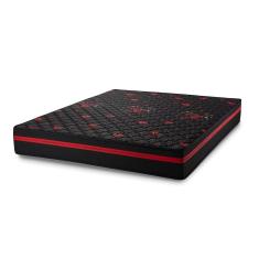 Colchão Casal Espuma D-45 Strong One Face Hellen Colchões Preto Vermelho