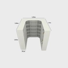 Kit Armário Closet Modulado M27 (colmeia, loja, Expositor, sapateira, roupa, organizador)