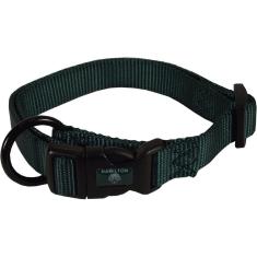 Coleira para cães Hamilton ajustável de nylon verde escuro 46-66cm