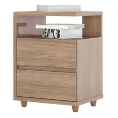 Mesa de Cabeceira Campeche 2 Gavetas Henn