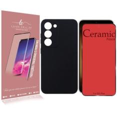 Capa Capinha Aveludada Compativel Galaxy S23 Plus S916 + PELICULA DE C