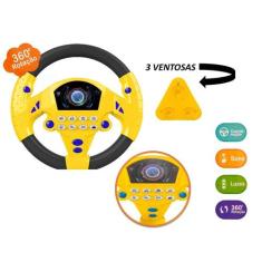 Brinquedo Infantil Educativo Musical Volante Interativo Com Ventosas S
