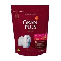 Ração GranPlus Menu para Cães Adultos de Porte Mini Sabor Carne e Arro