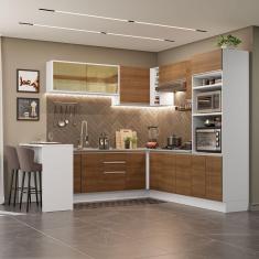 Cozinha Completa 504001 Com Armário E Bancada Branco/Rustic