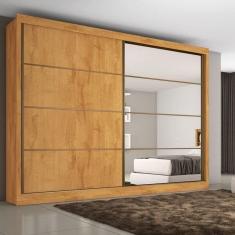 Guarda Roupa Casal Com Espelho 2 Portas 6 Gavetas - Sevilha-peroba - Made Marcs