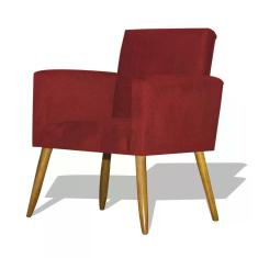 Poltrona Decorativa Nina - Vermelho Vermelho
