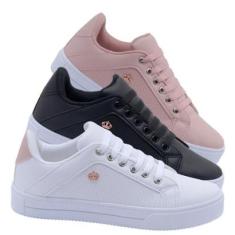 Kit 3 Pares Tênis Casual Feminino Sbelta Conforto-Feminino