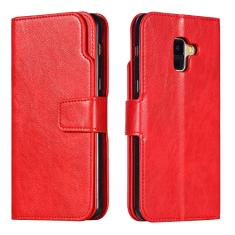 Capa flip para Samsung Galaxy A8 Plus 2018 Remium Capa carteira de couro PU com suporte e aba, [9 coágulos de cartão de crédito clipe capa magnética para Samsung Galaxy A8 Plus 2018 Phone Back Cove