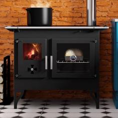 Fogão à Lenha Dupla Combustão F820VT Barcelona Metávila Grafite