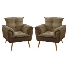 Kit 2 Poltronas Opala Sued Aradecor