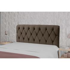 Painel de Cama Box Estofada Cabeceira Viena Plus King 195 Veludo Cacau - Simbal
