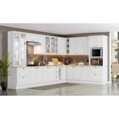 Cozinha Modulada Americana com 19 Peças Branco Hp - Henn