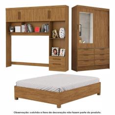 Guarda Roupa Casal Modulado Sevilha 4 e 2 Portas 8 Gavetas com Espelho