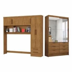 Guarda Roupa Casal Modulado Sevilha 5 Portas 2 Portas 8 Gavetas Premiu