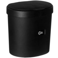 Lixeira Plástica Pia 2,5 Litros Coza Cozinha Tampa Bancada, Preto