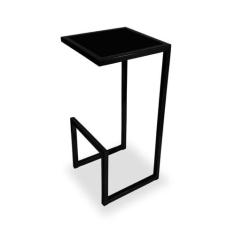 Banqueta Banco Alto Rochester Cozinha Área Gourmet  Preto e Preto - Ge