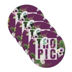 Sousplat Cactus Tropic - NSW, Sem base, 4 Peças