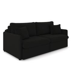 Sofá Retrátil Reclinável 3 Lugares 194cm Maili Veludo Preto K01 - D`Rossi