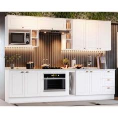 Cozinha Modulada Completa Americana 13 Peças (5Aéreos+4Balcões+4Comple