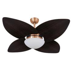 Ventilador de Teto Volare Cobre Vidro Dunamis Tabaco 110V, 110V