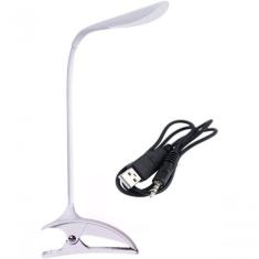Luminária De Mesa Sem Fio Touch Screen 18 Leds Com Garra