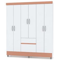 Guarda Roupa Solteiro Ideal Plus 6 Portas Branco Camarim Flex Vr