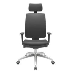 Cadeira Office Brizza Soft Vinil Preto Autocompensador Com Encosto Cab