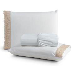 Jogo Cama Lençol Haia King Percal 200 Fios 100% Algodão - Casa Scarpa