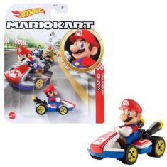 Hot Wheels Mario Kart Veículo de Brinquedo Coleção de Personagens Surpresa para crianças a partir de 3 anos - SORTIDO
