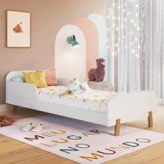 Cama Solteiro Infantil Montessoriana CA050 Branca Branco - Yescasa