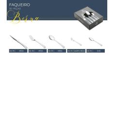 Faqueiro 30 Peças Aço Inox Berna Com Gift Box - Wolff