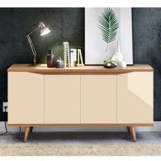 Buffet 4 Portas Grace Versátile Casa D Off White/Noce