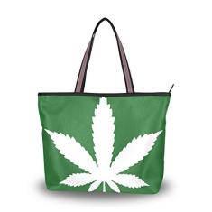 Bolsa de ombro feminina My Daily com folhas de cannabis, Multi, Medium