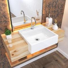 Kit Cuba Xq395 Torneira 1198 Metal 1/4 Volta Compace Branca