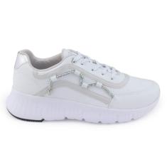 Tênis feminino Via Marte 24-77104 Cadarço strass