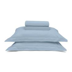 Jogo de Cama Buettner Completo Reffinata 230 Fios - 100% Algodão - Solteiro (Azul Jeans)