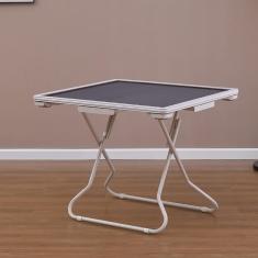 Mesa de Mahjong, mesa de Mahjong dobrável para 4 jogadores para Majiang, pôquer blackjack, mesa de dominó de jogo de tabuleiro portátil com porta-copos e bandejas de chips, cinza, cinza