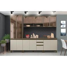 Cozinha Completa Connect 7 Peças (2 Armários + 2 Balcões + 1 Paneleiro