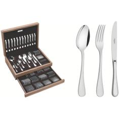Faqueiro Tramontina Inox 130 Peças Classic com Estojo, Inox, 130 Peças