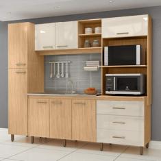 Cozinha Compacta 8 Portas e 3 Gavetas Vitória - Mapi Móveis