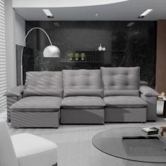 Sofá Retrátil e Reclinável 290 Cm Porto Belo - Montreal