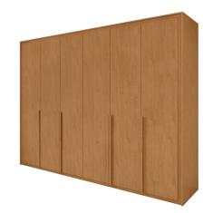 Guarda Roupa 6 Portas S/ Espelho Easy Space Amendoa Clean