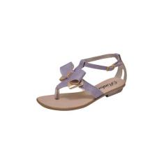 Sandália Infantil Menina Metalizada Salomé Laço Lilás - Raniel Calçado