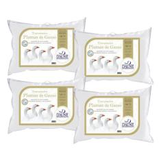 Kit com 4 Travesseiros Plumas 5 Estrelas - Daune