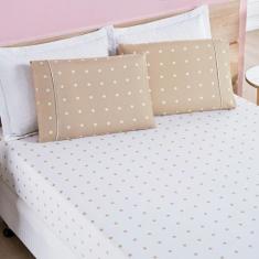 Jogo Lençol Cama King 3 peças Micropercal 200 fios Petit Poá - Bia Enx