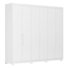 Guarda Roupa Casal Venice 62480pe Branco Brilho Com Pés - Demóbile