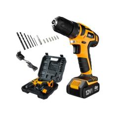 Furadeira e Parafusadeira Wap a Bateria 12V com Maleta 13 Peças BPF 12