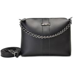 Bolsa feminina transversal corrente pequena moncci, Preto
